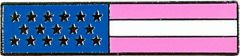 U.S Pink Line Flag Lapel Pin