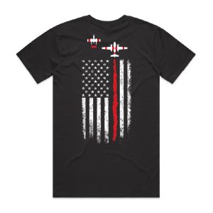 California Fire Pilots Short Sleeve T-Shirt Thin Red Drop