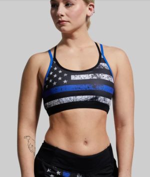 Born Primitive BLUE LINE Warrior Sports Bra 