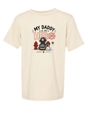 My Daddy is my Hero Kids T-Shirt