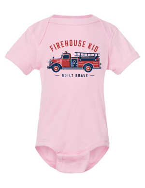 Firehouse Kid Built Brave Baby Onesie