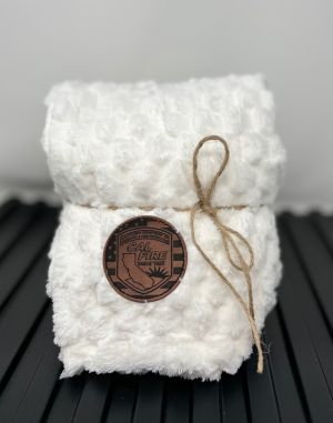 Cal Fire Flag Patch Logo White Fleece Throw Blanket
