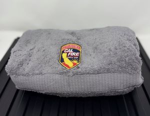 Cal Fire Patch Logo Gray Bath Towel