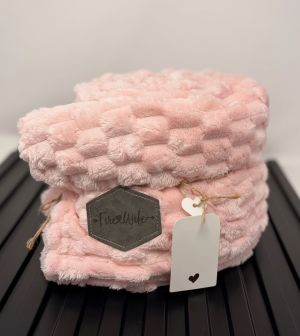 Fire Wife Pink Fleece Throw Blanket