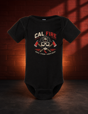 CAL FIRE Kids Skull Baby Onesie
