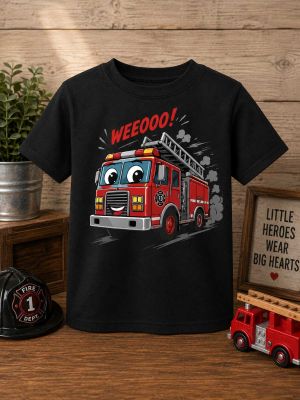Keep Back Weeoo Fire Truck Kids T-Shirt