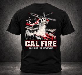 Cal Fire Helicopter T-Shirt back