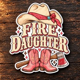 Fire Daughter Cowgirl Sticker