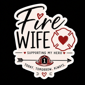 Fire Wife Supporting My Hero Sticker