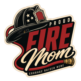 Proud Fire Mom Sticker