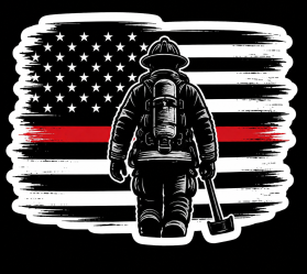 Redline Firefighter Sticker