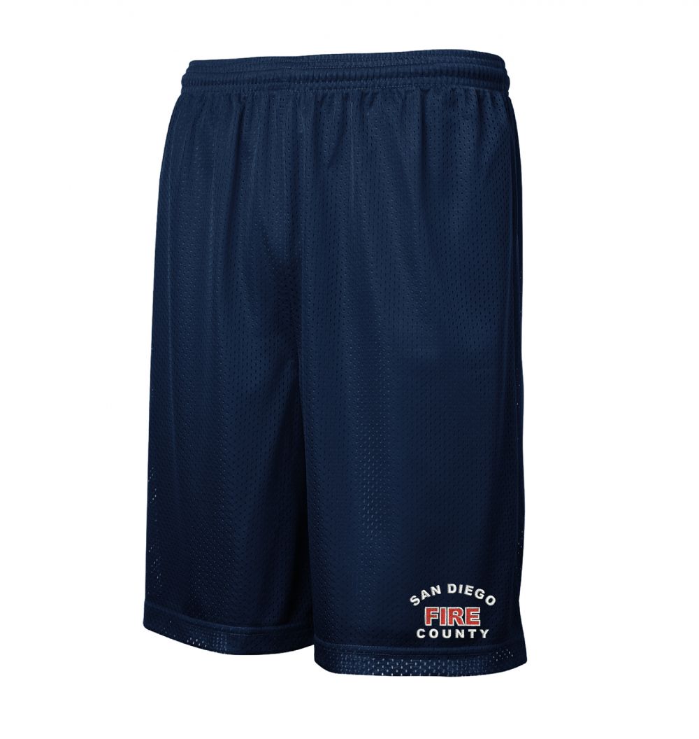 San Diego County Fire Mesh PT Shorts with Pockets